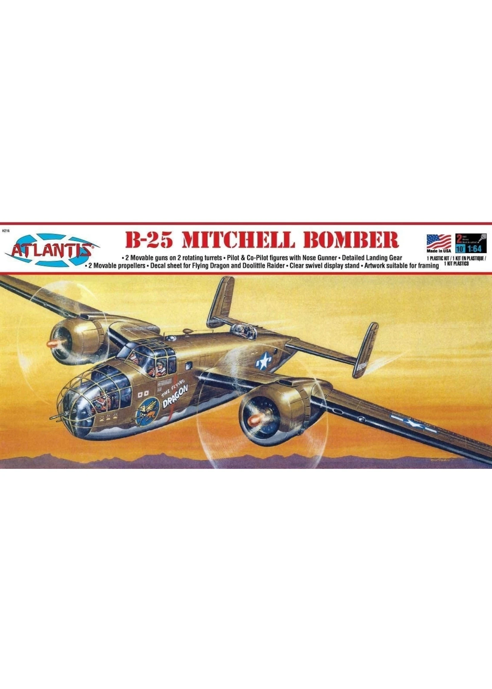 ATLANTIS 216 - 1/64 B-25 Mitchell Bomber Flying Dragon