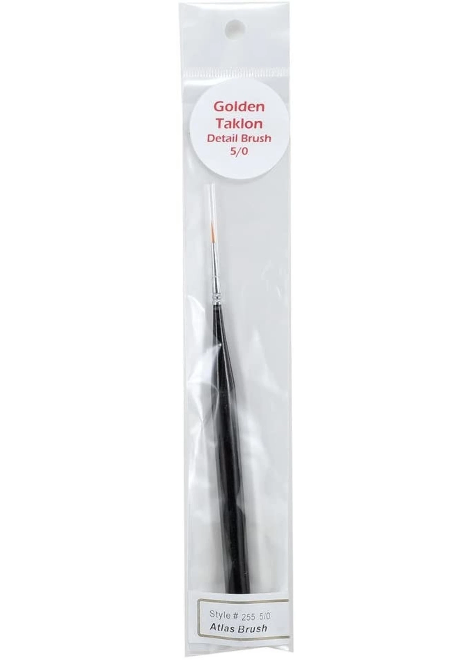 Atlas Brush Co. 255 5/0 - Golden Taklon Ultra Detail Brush - Image 2