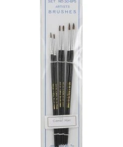 Atlas Brush Co. 30-6PS - Detail Camel Hair 6 Piece Brush Set