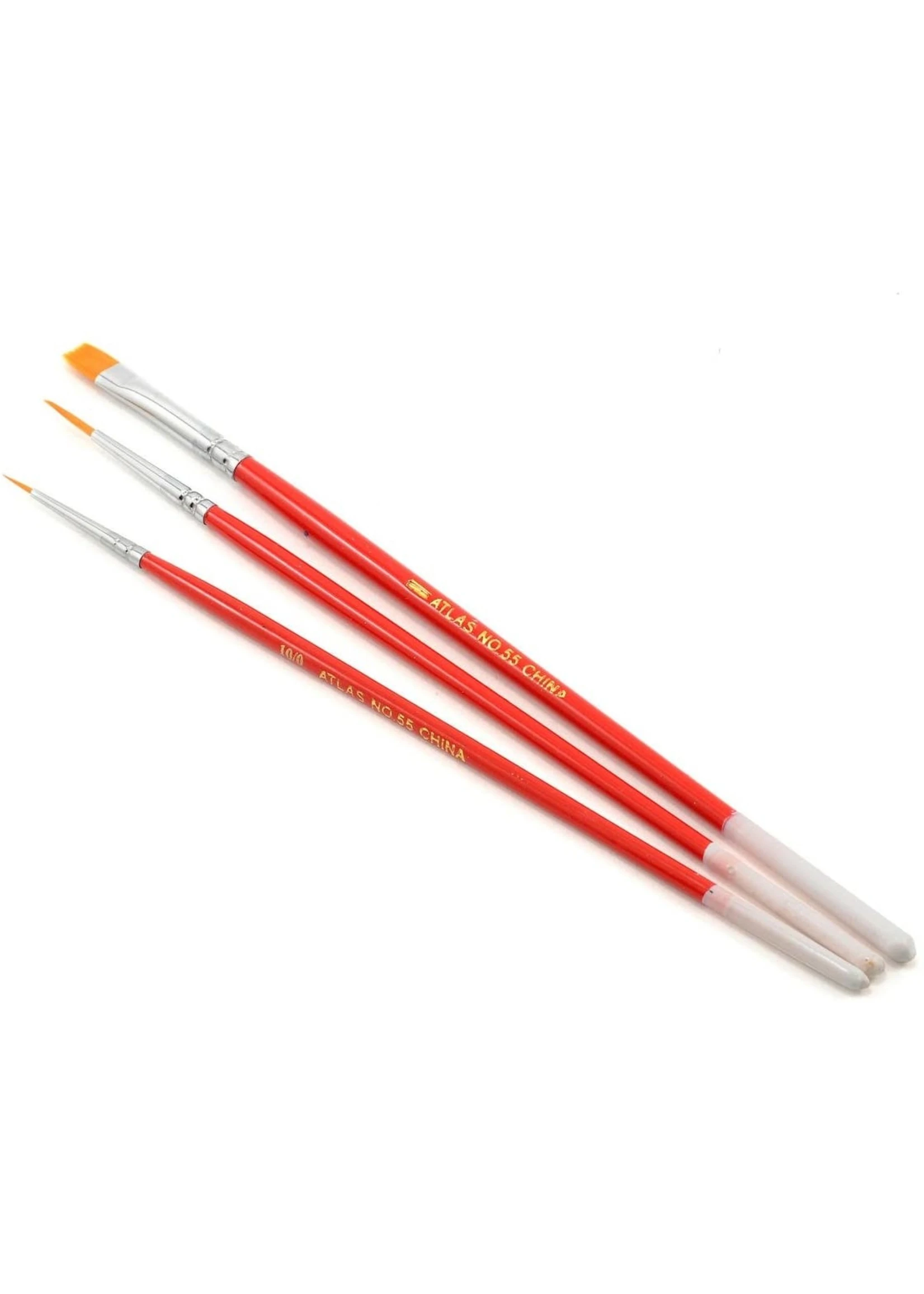 Atlas Brush Co. 55 - Taklon 3 Piece Artists Brush Set 4 Atlas Brush Co. 55 - Taklon 3 Piece Artists Brush Set - Image 2