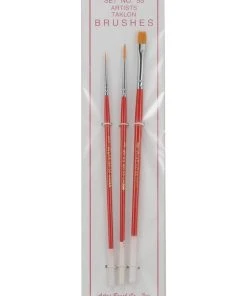 Atlas Brush Co. 55 - Taklon 3 Piece Artists Brush Set