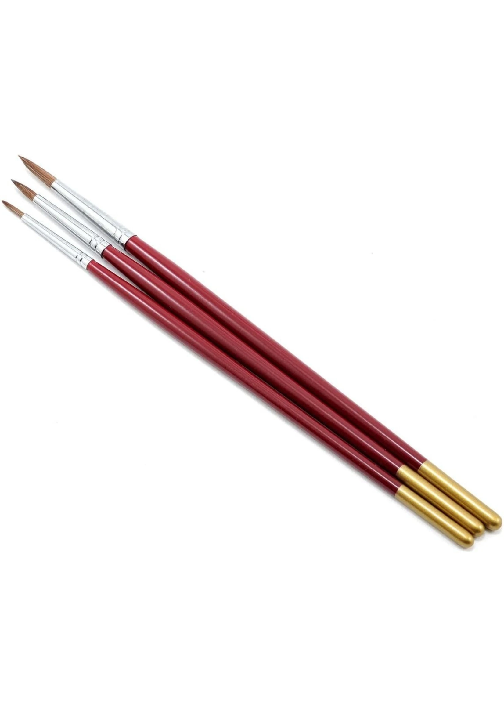 Atlas Brush Co. 58 - Red Sable 3 Piece Brush Set, 1-3-5 4 Atlas Brush Co. 58 - Red Sable 3 Piece Brush Set, 1-3-5 - Image 2