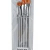 Atlas Brush Co. 800F - Pro Golden Taklon Flat 5 Piece Brush Set -Fascinations Metal Earth-shop atlas brush co ab 800f pro golden taklon flat 5 pi