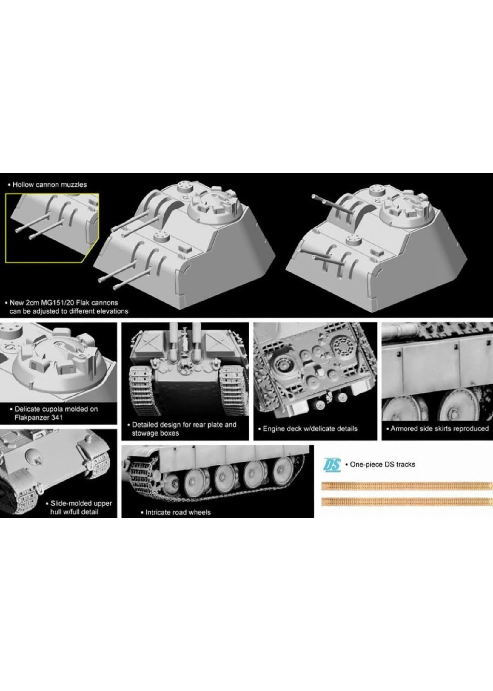 Dragon Models 7487 - 1/72 Flakpanzer 341 Mit 2cm Flakvierling 4 Dragon Models 7487 - 1/72 Flakpanzer 341 Mit 2cm Flakvierling - Image 2