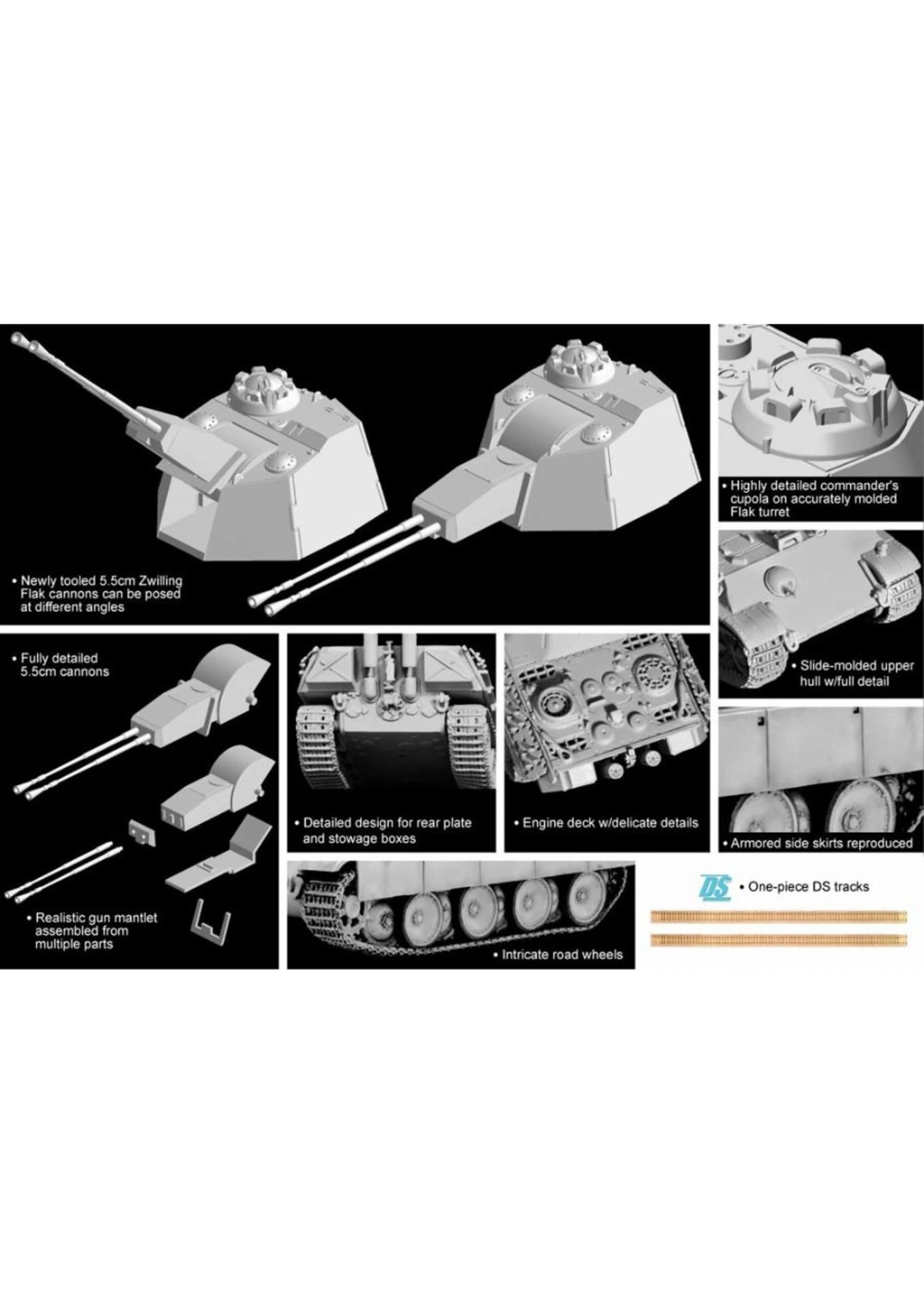 Dragon Models 7488 - 1/72 5.5cm Zwilling Flakpanzer 4 Dragon Models 7488 - 1/72 5.5cm Zwilling Flakpanzer - Image 2
