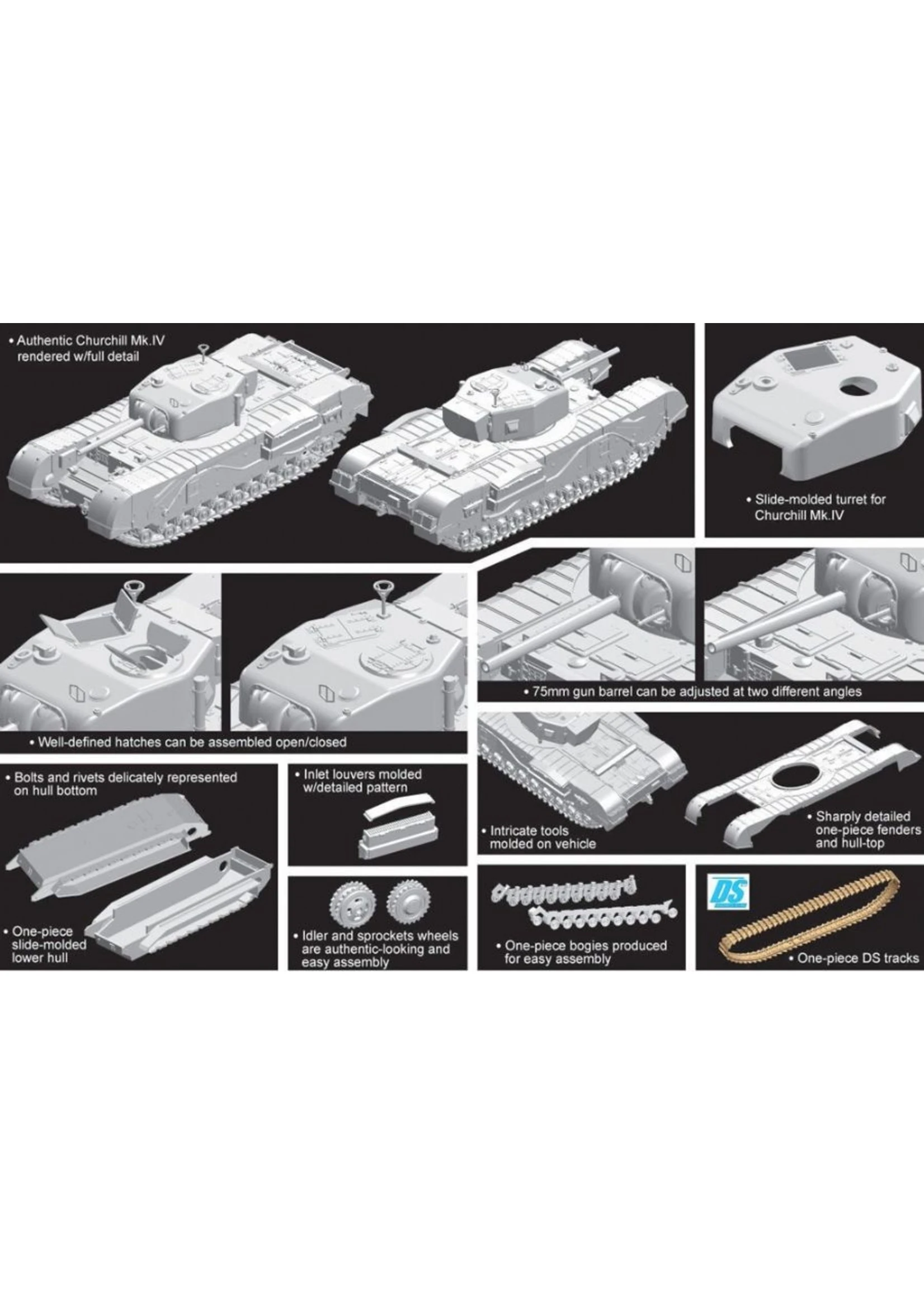 Dragon Models 7507 - 1/72 Churchill Mk. IV NA 75 - Image 2