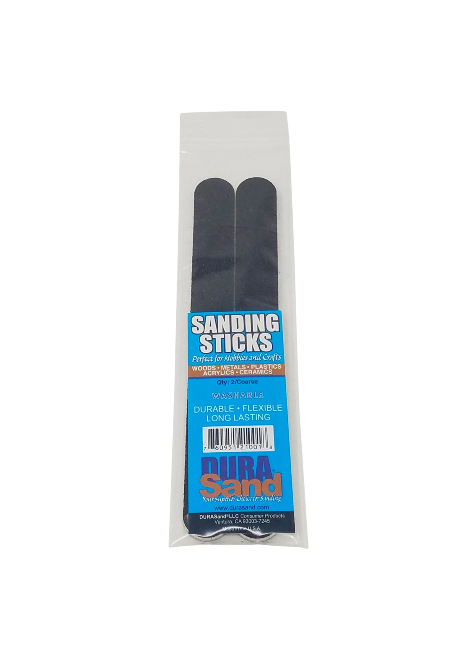Durasand Sanding Sticks, 2 Pieces, 100/180 Grit - Black 3 Durasand Sanding Sticks, 2 Pieces, 100/180 Grit - Black