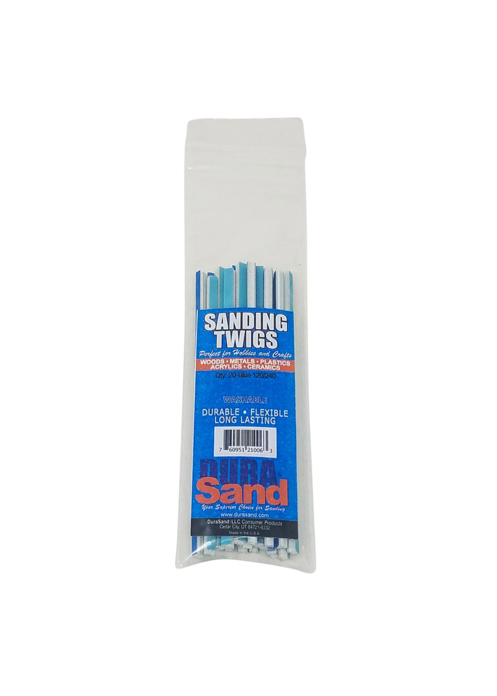 Durasand Sanding Twigs, 20 Pieces, 120/240 Grit - Blue 3 Durasand Sanding Twigs, 20 Pieces, 120/240 Grit - Blue