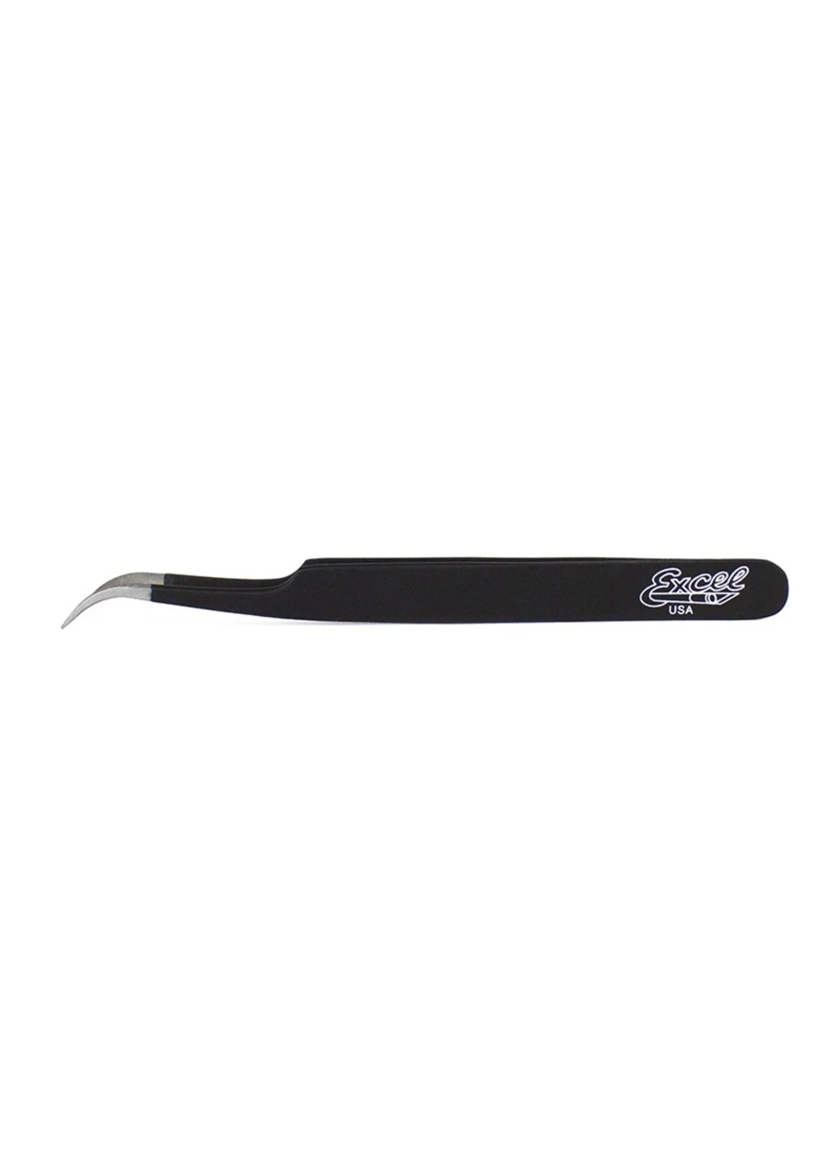Excel 30420 - Slant Point Tweezers - Black 4 Excel 30420 - Slant Point Tweezers - Black - Image 2