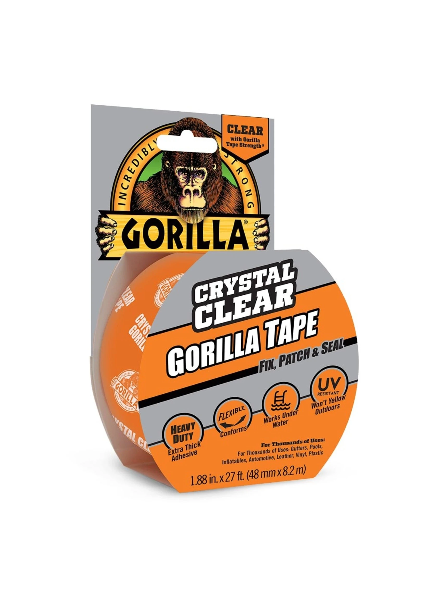 Gorilla Glue 6027002 - Gorilla "Crystal Clear" Tape (9yd) 3 Gorilla Glue 6027002 - Gorilla "Crystal Clear" Tape (9yd)