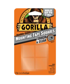 Gorilla Glue - Clear Mounting Tape Squares (1in, 24pck)