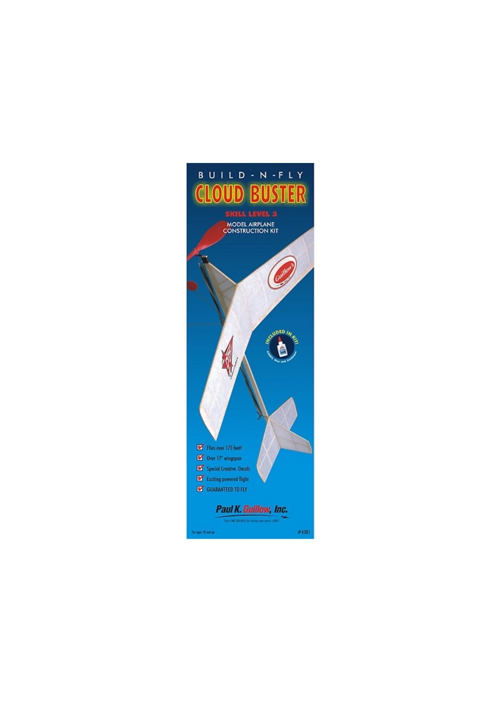 GUILLOWS Cloud Buster - Balsa Motorplane 4 GUILLOWS Cloud Buster - Balsa Motorplane - Image 2