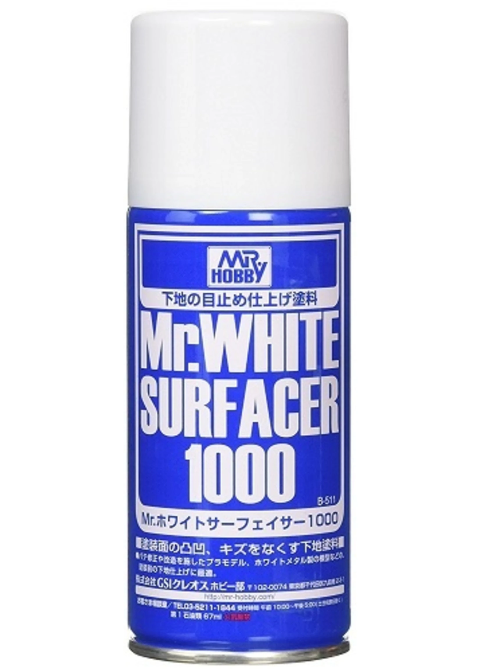 Mr. Hobby B511 - Mr. White Surfacer 1000 170ml Spray Can 3 Mr. Hobby B511 - Mr. White Surfacer 1000 170ml Spray Can