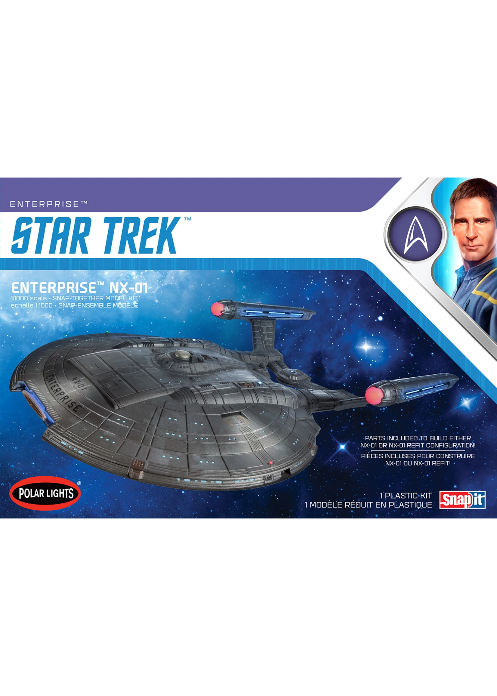 Polar Lights 966 - 1/1000 Star Trek NX-01 Enterprise 3 Polar Lights 966 - 1/1000 Star Trek NX-01 Enterprise