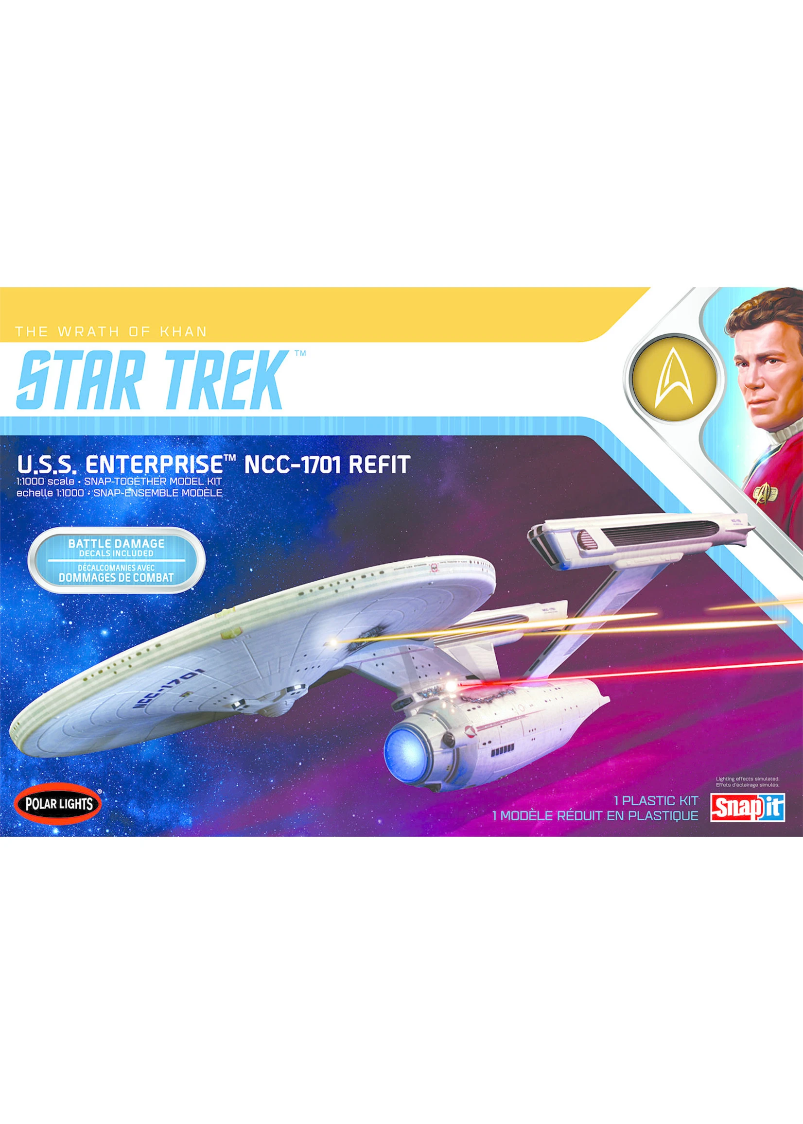 Polar Lights 974 - 1/1000 Star Trek U.S.S. Enterprise Refit Wrath Of Khan Edition