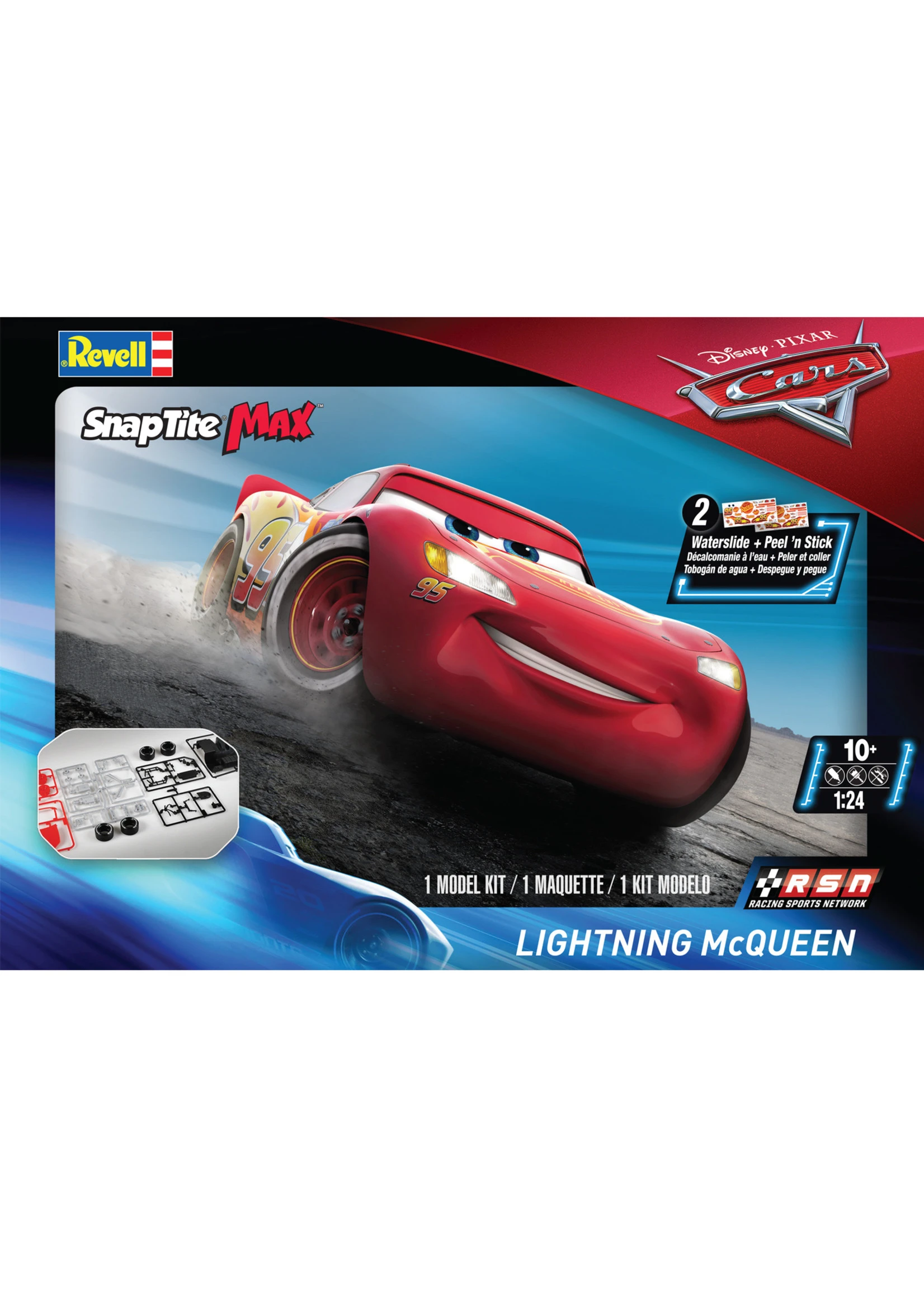 Revell 1988 - 1/24 Disney Cars Lightning McQueen 3 Revell 1988 - 1/24 Disney Cars Lightning McQueen