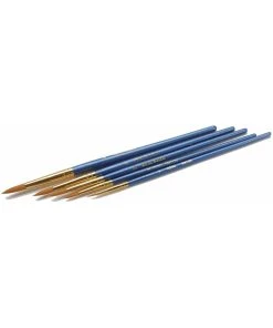 Royal Brush Manufacturing TK-M - Brush Set Gold Taklon 5-Pack - Pointed Rounds