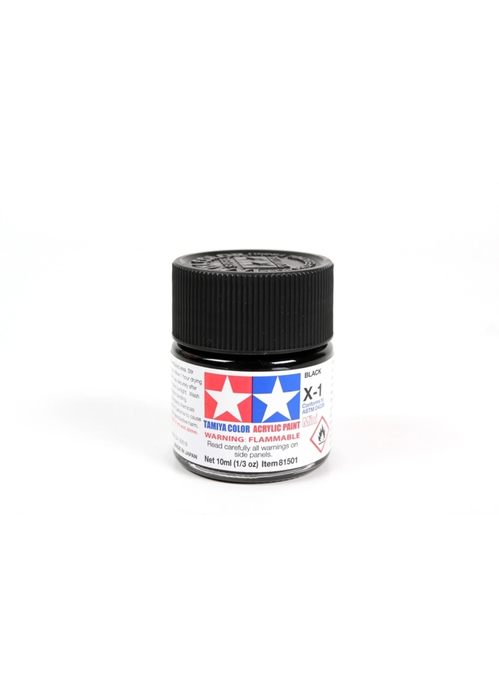 Tamiya X-1 - Black - 10ml Acrylic 3 Tamiya X-1 - Black - 10ml Acrylic
