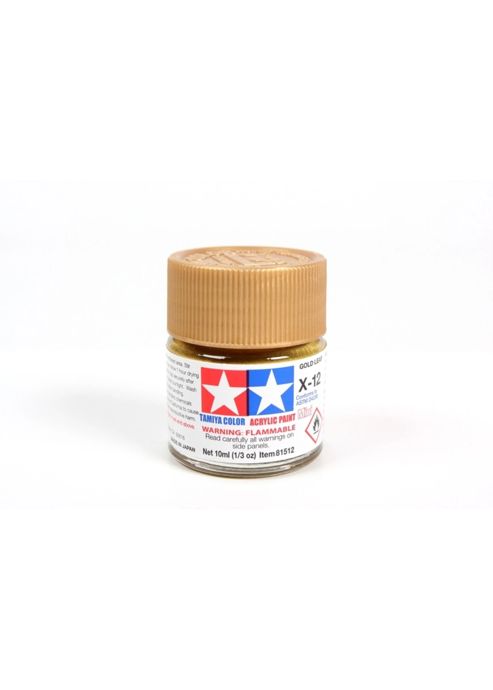 Tamiya X-12 - Gold Leaf - 10ml Acrylic 3 Tamiya X-12 - Gold Leaf - 10ml Acrylic