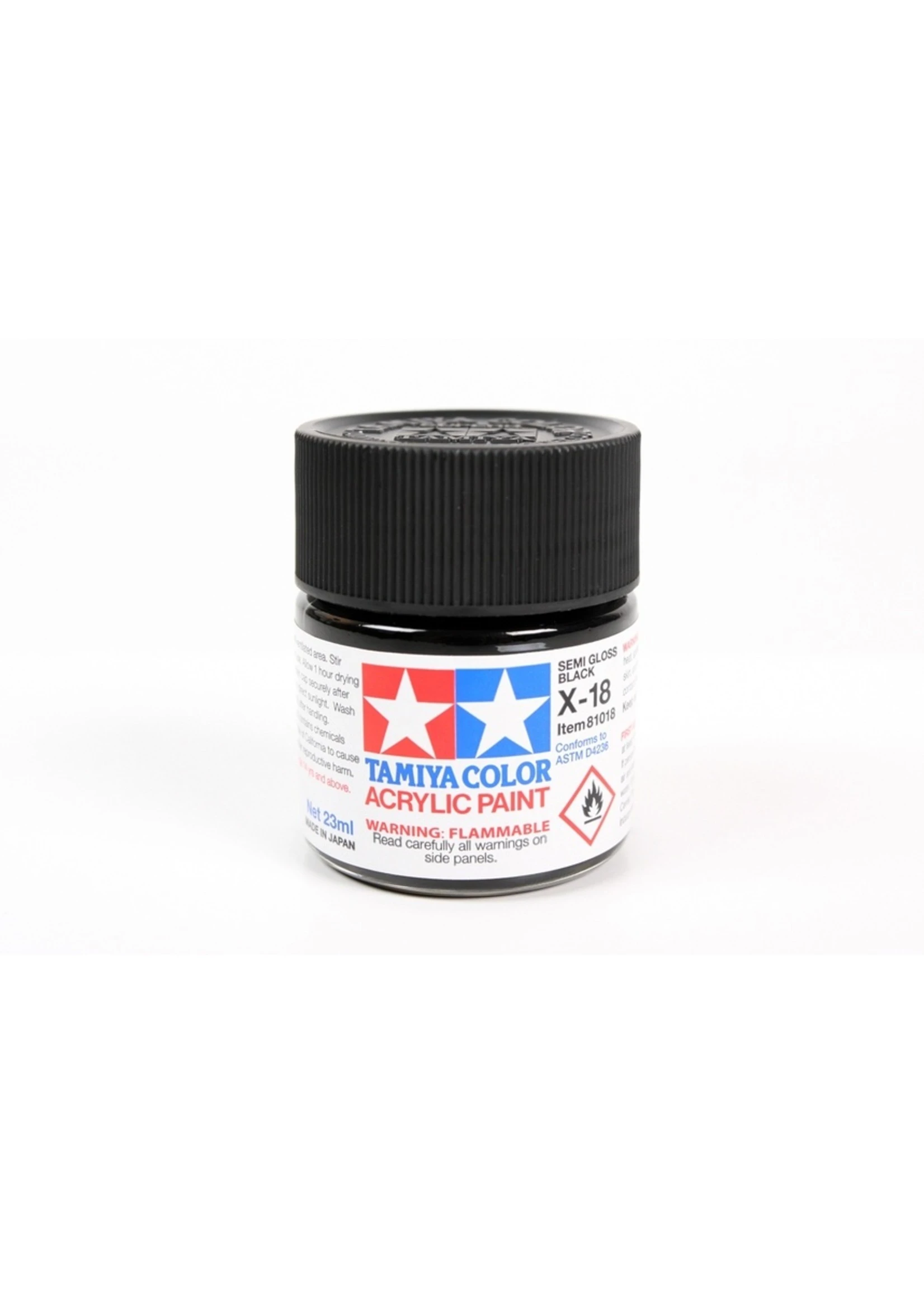 Tamiya X-18 - Semi Gloss Black - 23ml Acrylic 3 Tamiya X-18 - Semi Gloss Black - 23ml Acrylic