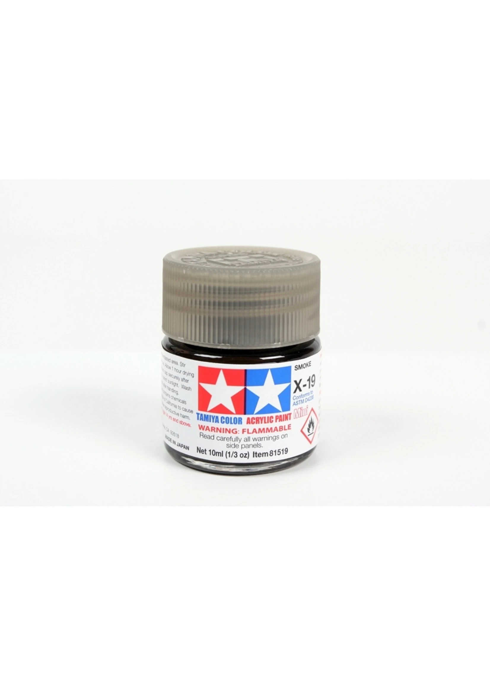 Tamiya X-19 - Smoke - 10ml Acrylic 3 Tamiya X-19 - Smoke - 10ml Acrylic