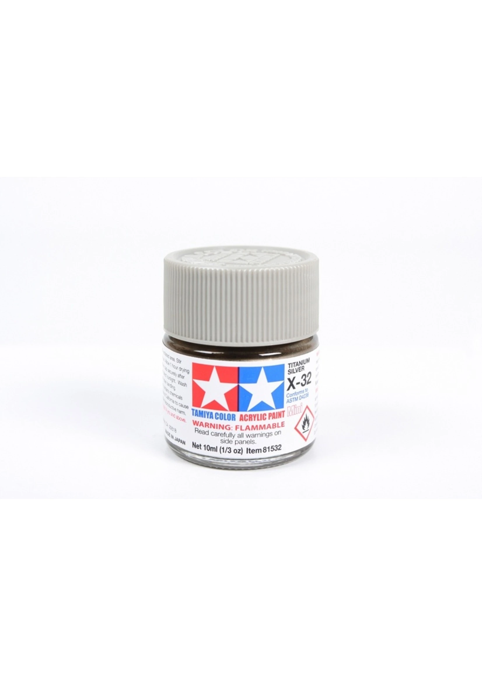Tamiya X-32 - Titanium Silver - 10ml Acrylic 3 Tamiya X-32 - Titanium Silver - 10ml Acrylic
