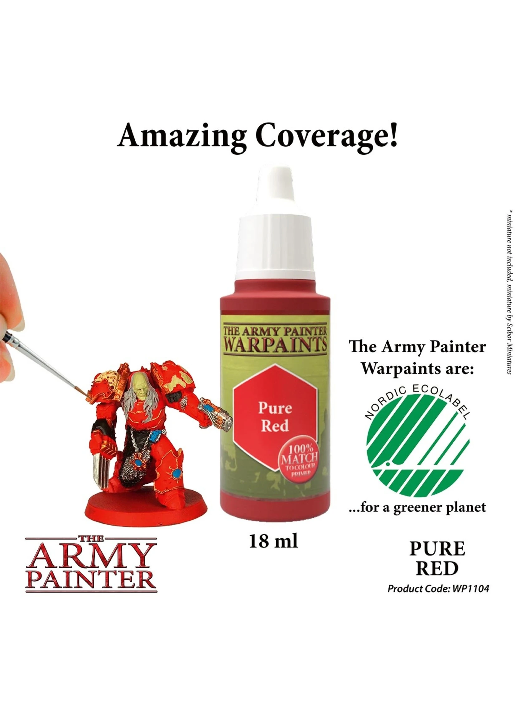 The Army Painter WP1104 - Pure Red 18ml Acrylic Paint 4 The Army Painter WP1104 - Pure Red 18ml Acrylic Paint - Image 2