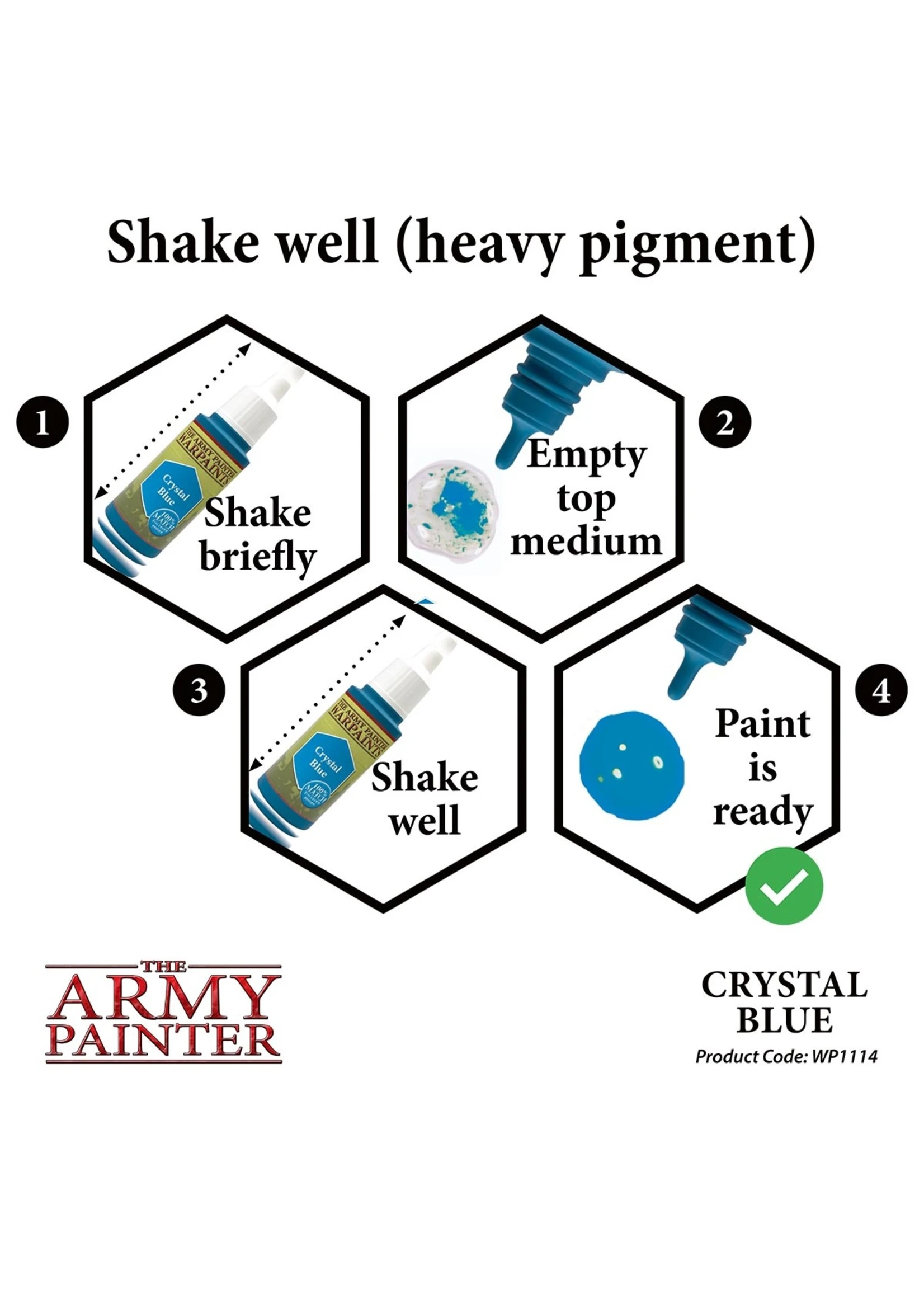 The Army Painter WP1114 - Crystal Blue 18ml Acrylic Paint - Image 5