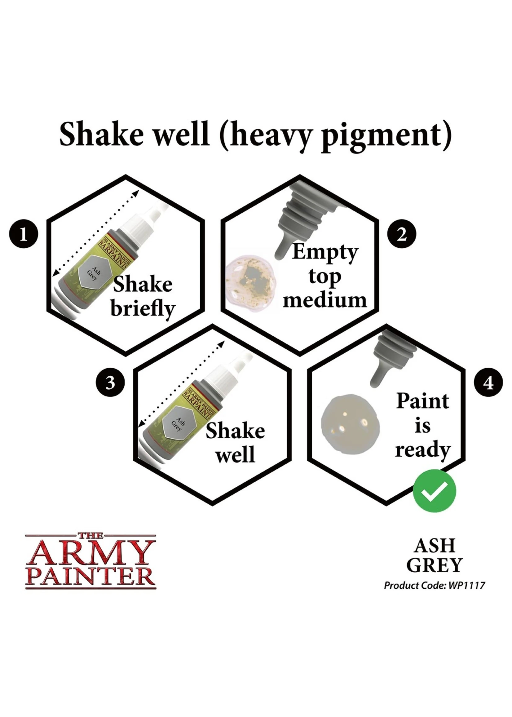 The Army Painter WP1117 - Ash Grey 18ml Acrylic Paint - Image 5