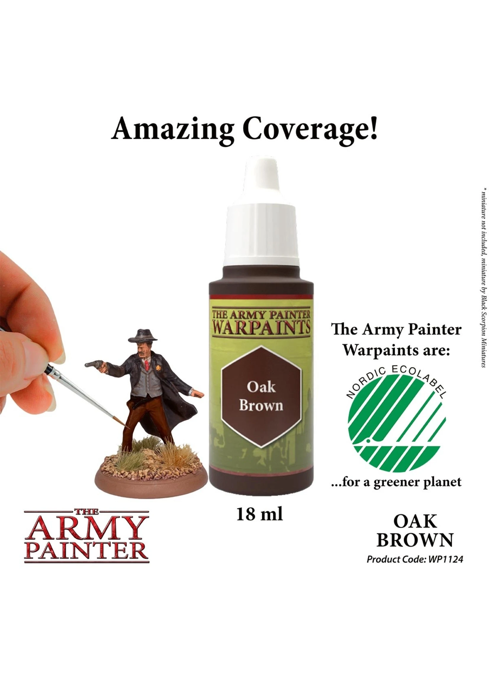 The Army Painter WP1124 - Oak Brown 18ml Acrylic Paint 4 The Army Painter WP1124 - Oak Brown 18ml Acrylic Paint - Image 2