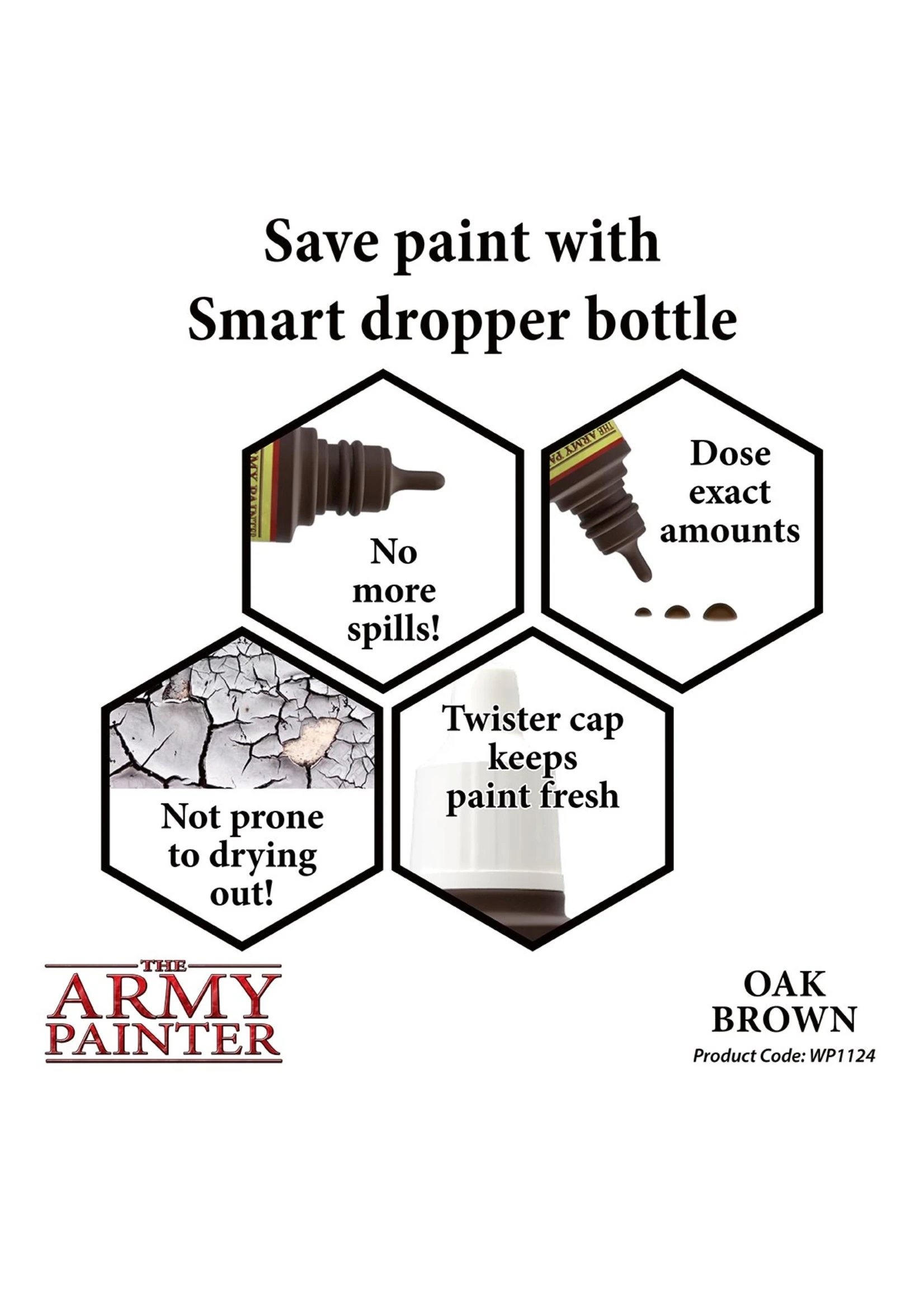 The Army Painter WP1124 - Oak Brown 18ml Acrylic Paint 5 The Army Painter WP1124 - Oak Brown 18ml Acrylic Paint - Image 3