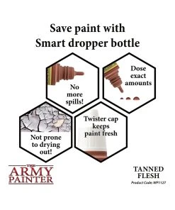 The Army Painter WP1127 - Tanned Flesh 18ml Acrylic Paint 9 The Army Painter WP1127 - Tanned Flesh 18ml Acrylic Paint -Fascinations Metal Earth-shop the army painter wp1127 tanned flesh 18ml acrylic 2