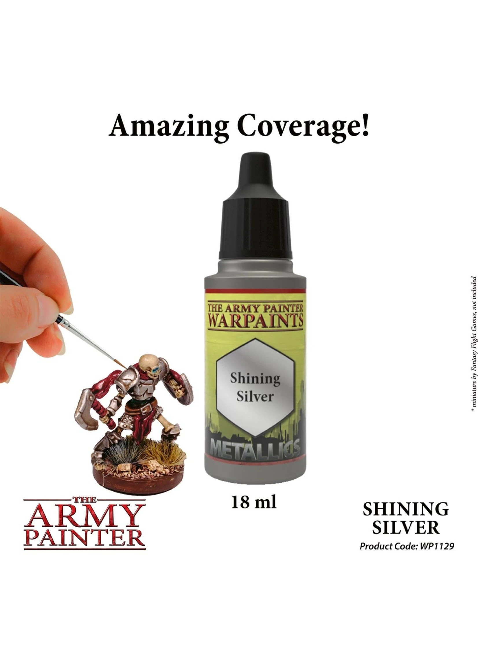 The Army Painter WP1129 - Shining Silver 18ml Metallic Paint 4 The Army Painter WP1129 - Shining Silver 18ml Metallic Paint - Image 2