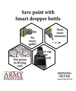 The Army Painter WP1129 - Shining Silver 18ml Metallic Paint 9 The Army Painter WP1129 - Shining Silver 18ml Metallic Paint -Fascinations Metal Earth-shop the army painter wp1129 shining silver 18ml metall 2
