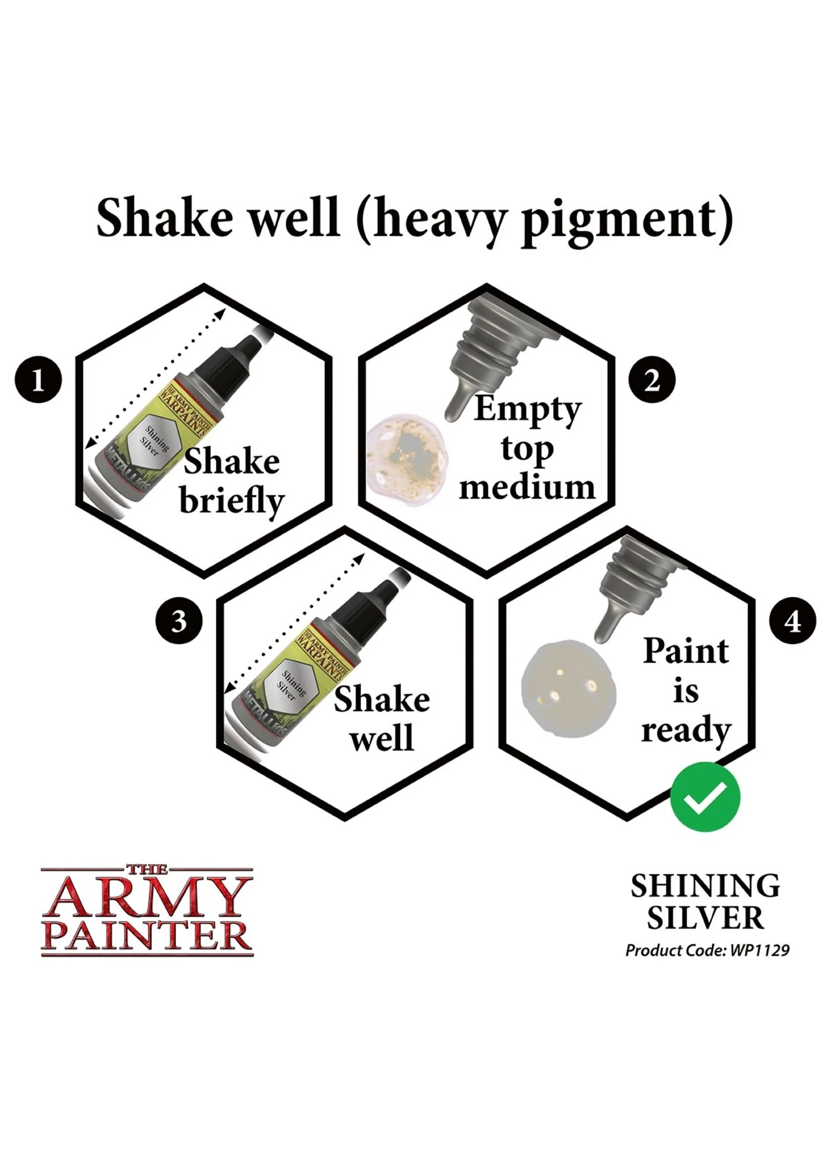 The Army Painter WP1129 - Shining Silver 18ml Metallic Paint 7 The Army Painter WP1129 - Shining Silver 18ml Metallic Paint - Image 5