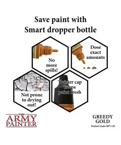 The Army Painter WP1132 - Greedy Gold 18ml Metallic Paint -Fascinations Metal Earth-shop the army painter wp1132 greedy gold 18ml metallic 2