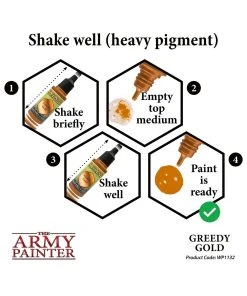 The Army Painter WP1132 - Greedy Gold 18ml Metallic Paint -Fascinations Metal Earth-shop the army painter wp1132 greedy gold 18ml metallic 4