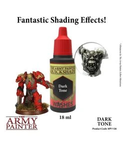 The Army Painter WP1136 - Quickshade Dark Tone 18ml Wash -Fascinations Metal Earth-shop the army painter wp1136 quickshade dark tone 18ml 1