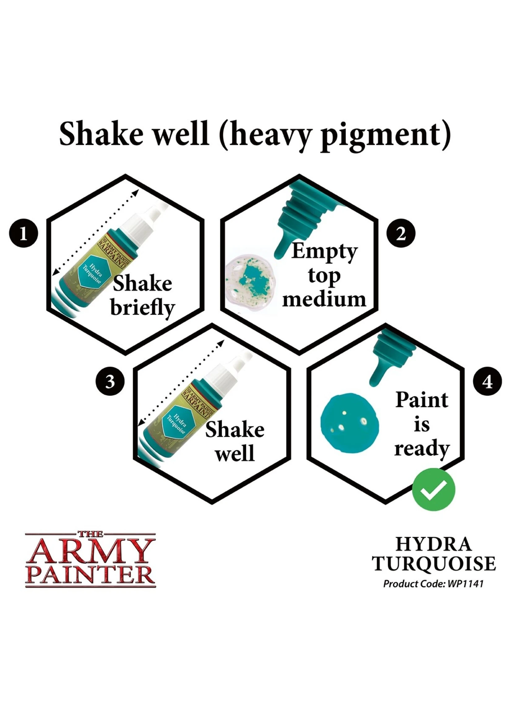 The Army Painter WP1141 - Hydra Turquoise 18ml Acrylic Paint 7 The Army Painter WP1141 - Hydra Turquoise 18ml Acrylic Paint - Image 5