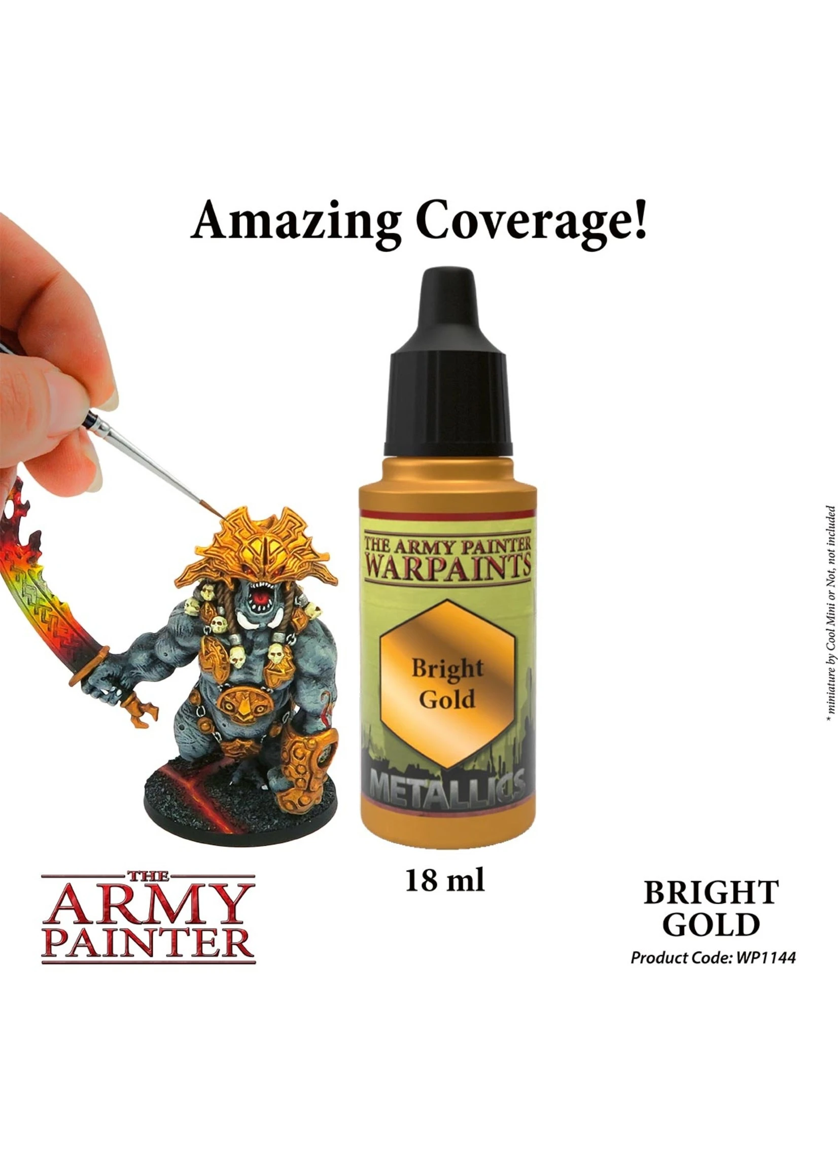 The Army Painter WP1144 - Bright Gold 18ml Metallic Paint 4 The Army Painter WP1144 - Bright Gold 18ml Metallic Paint - Image 2