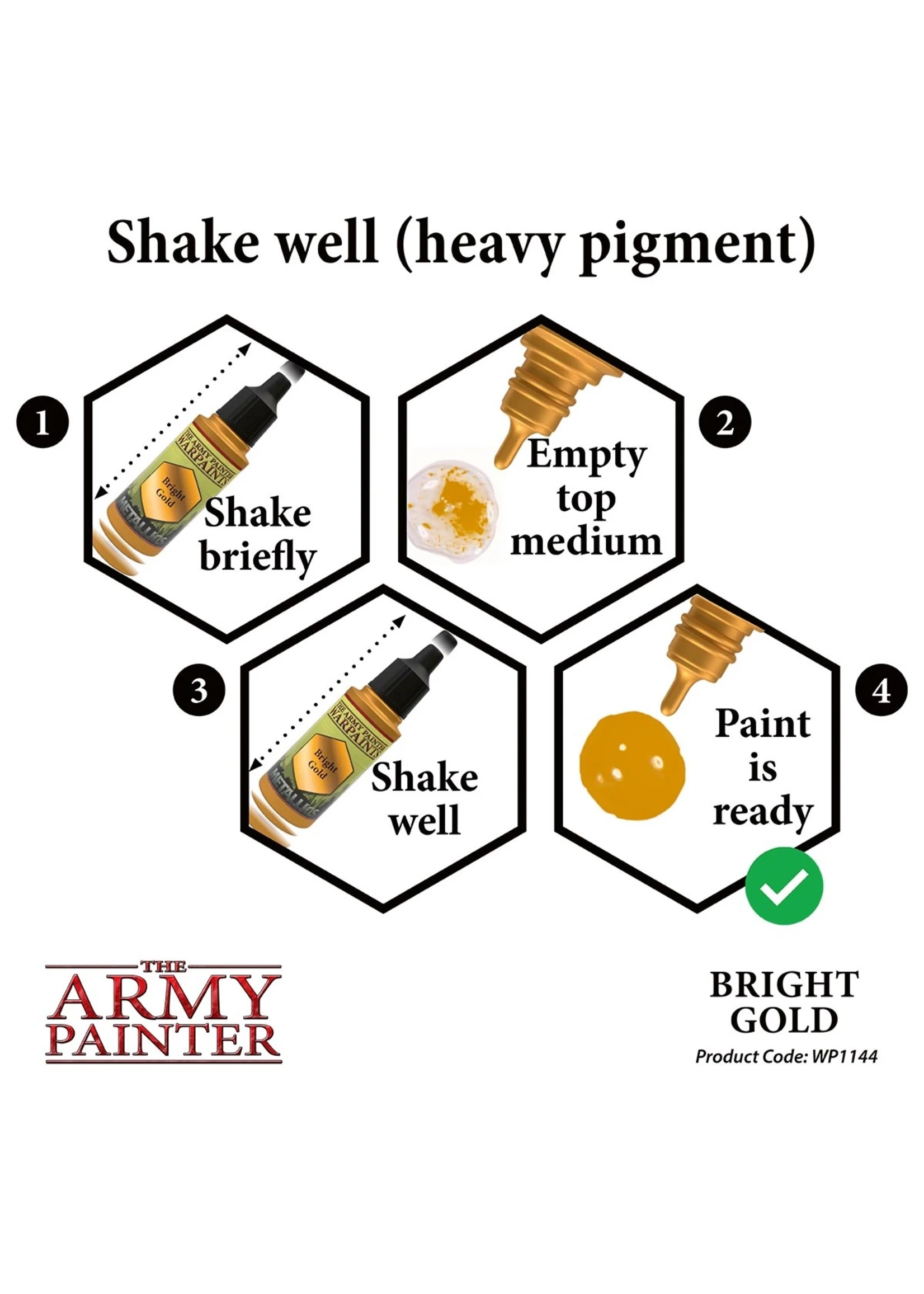 The Army Painter WP1144 - Bright Gold 18ml Metallic Paint 7 The Army Painter WP1144 - Bright Gold 18ml Metallic Paint - Image 5