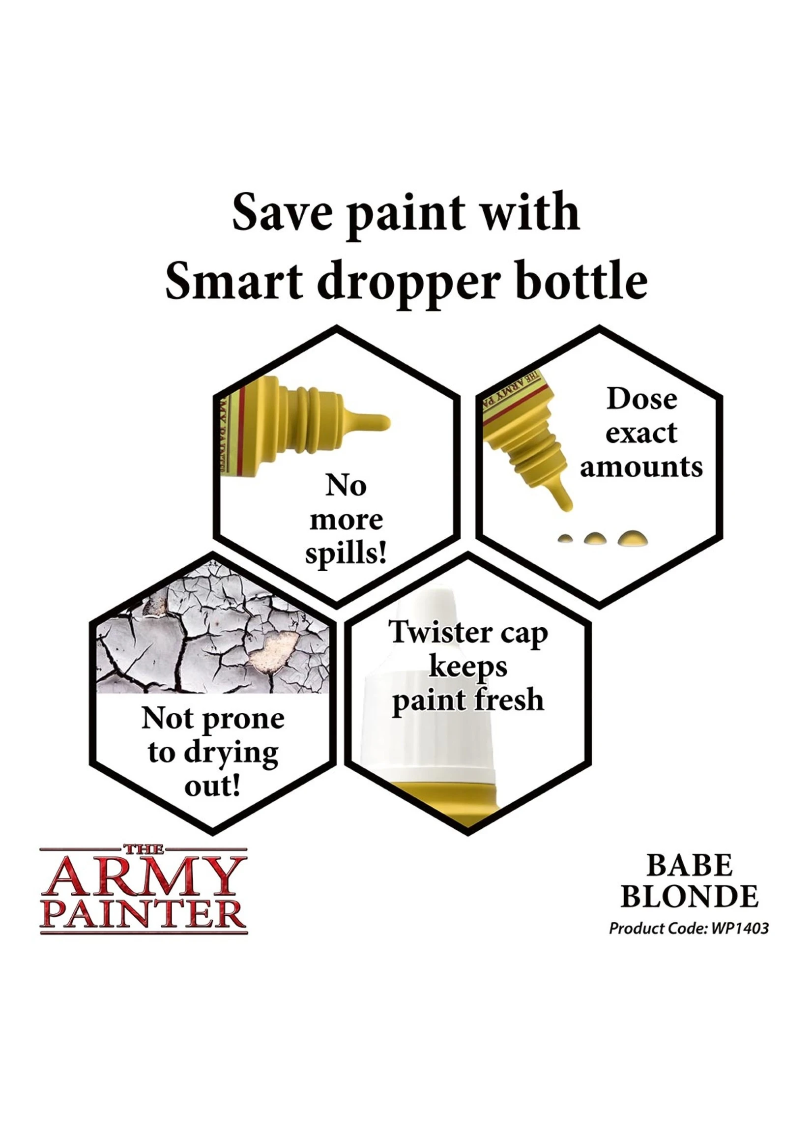 The Army Painter WP1403 - Babe Blonde 18ml Acrylic Paint 5 The Army Painter WP1403 - Babe Blonde 18ml Acrylic Paint - Image 3