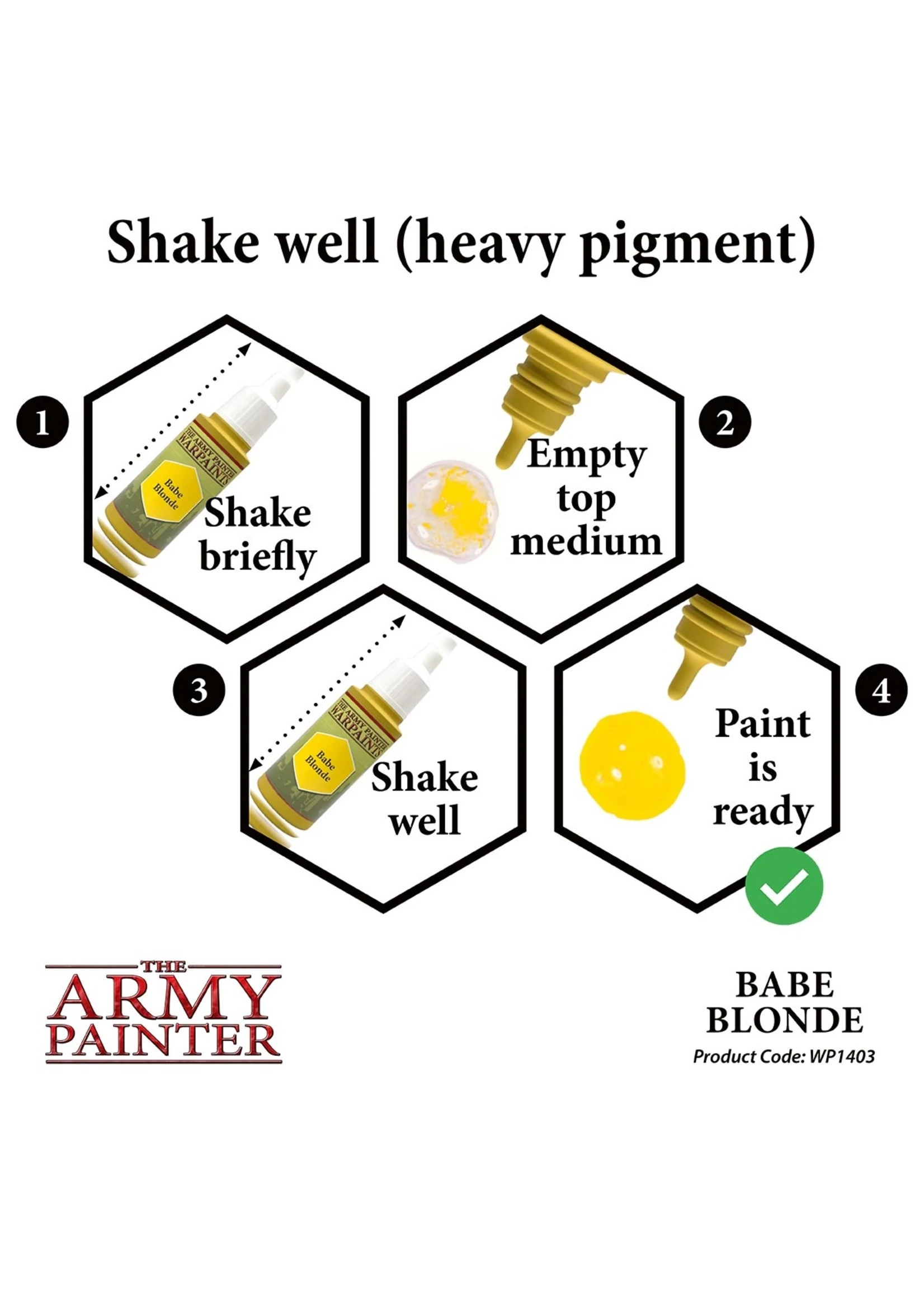The Army Painter WP1403 - Babe Blonde 18ml Acrylic Paint 7 The Army Painter WP1403 - Babe Blonde 18ml Acrylic Paint - Image 5