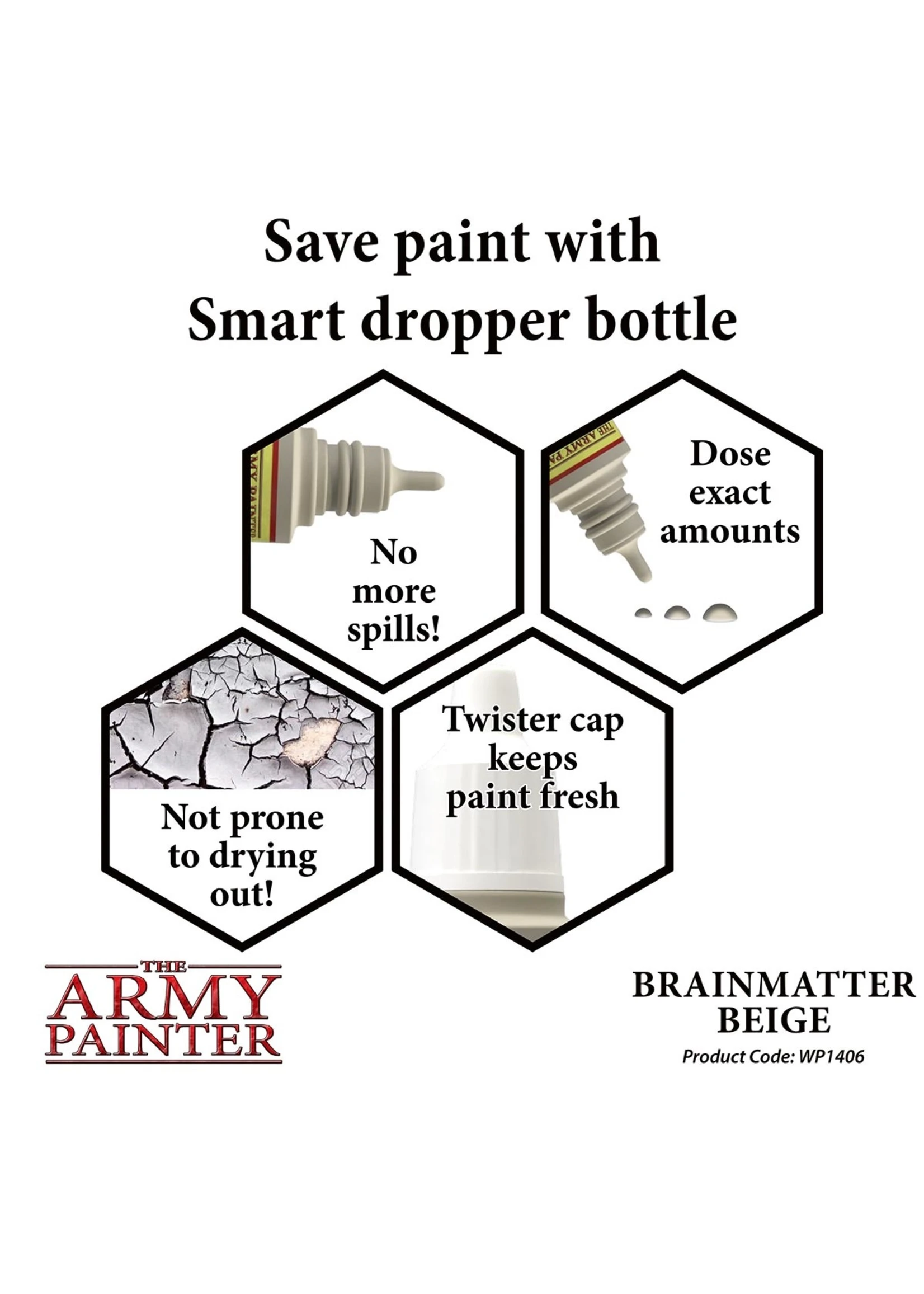 The Army Painter WP1406 - Brainmatter Beige 18ml Acrylic Paint 5 The Army Painter WP1406 - Brainmatter Beige 18ml Acrylic Paint - Image 3