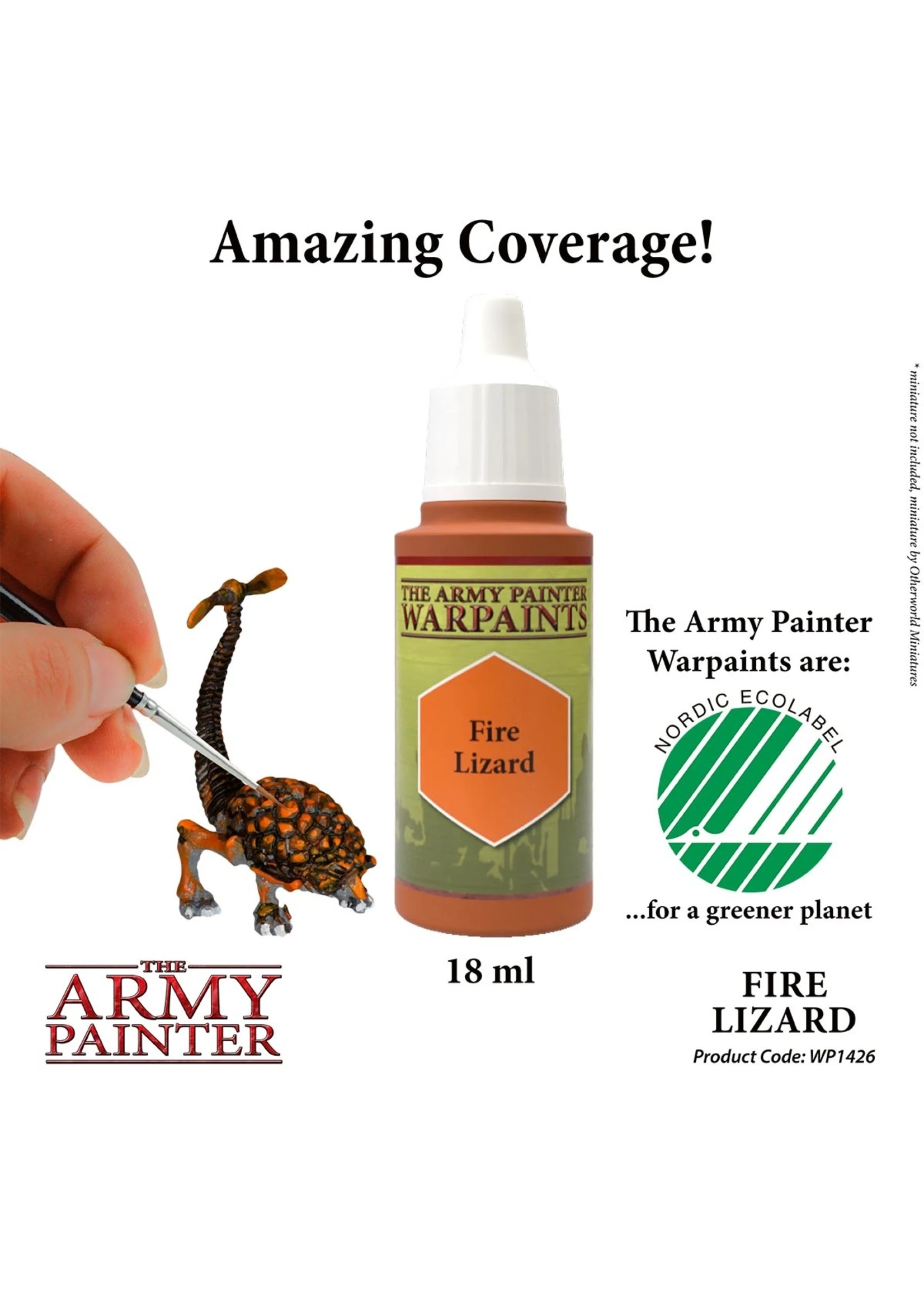 The Army Painter WP1426 - Fire Lizard 18ml Acrylic Paint 4 The Army Painter WP1426 - Fire Lizard 18ml Acrylic Paint - Image 2