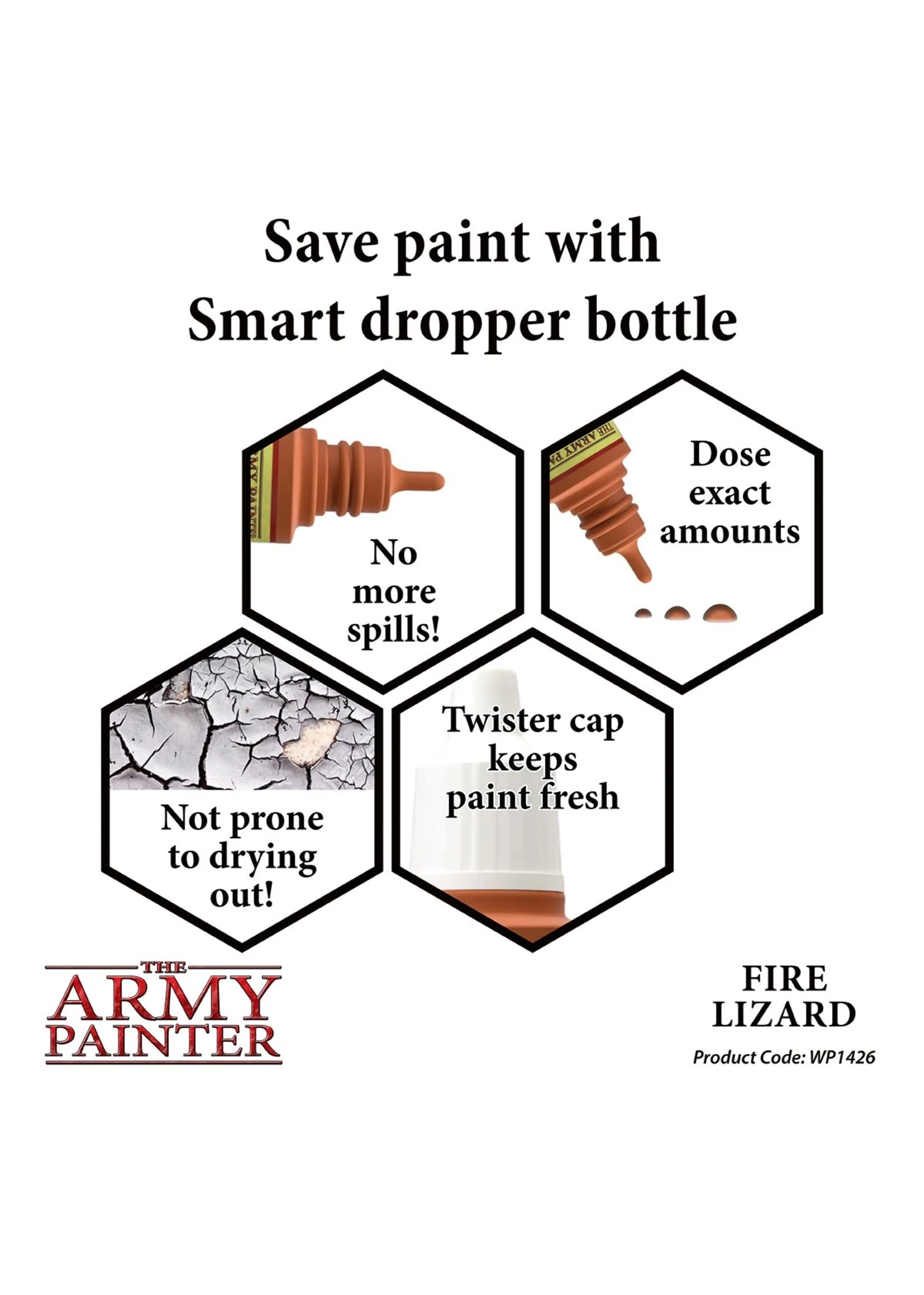 The Army Painter WP1426 - Fire Lizard 18ml Acrylic Paint 5 The Army Painter WP1426 - Fire Lizard 18ml Acrylic Paint - Image 3