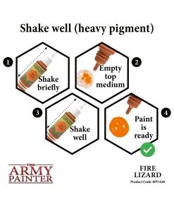 The Army Painter WP1426 - Fire Lizard 18ml Acrylic Paint 11 The Army Painter WP1426 - Fire Lizard 18ml Acrylic Paint -Fascinations Metal Earth-shop the army painter wp1426 fire lizard 18ml acrylic p 4