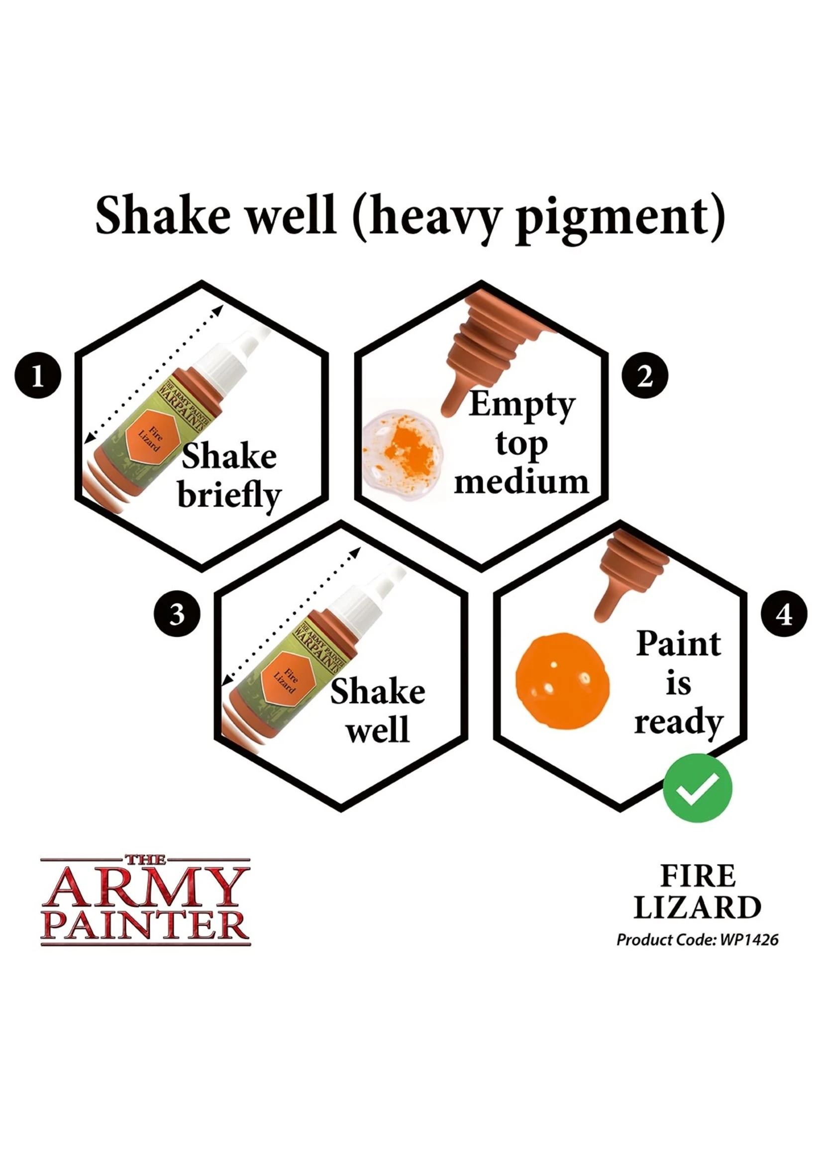 The Army Painter WP1426 - Fire Lizard 18ml Acrylic Paint 7 The Army Painter WP1426 - Fire Lizard 18ml Acrylic Paint - Image 5