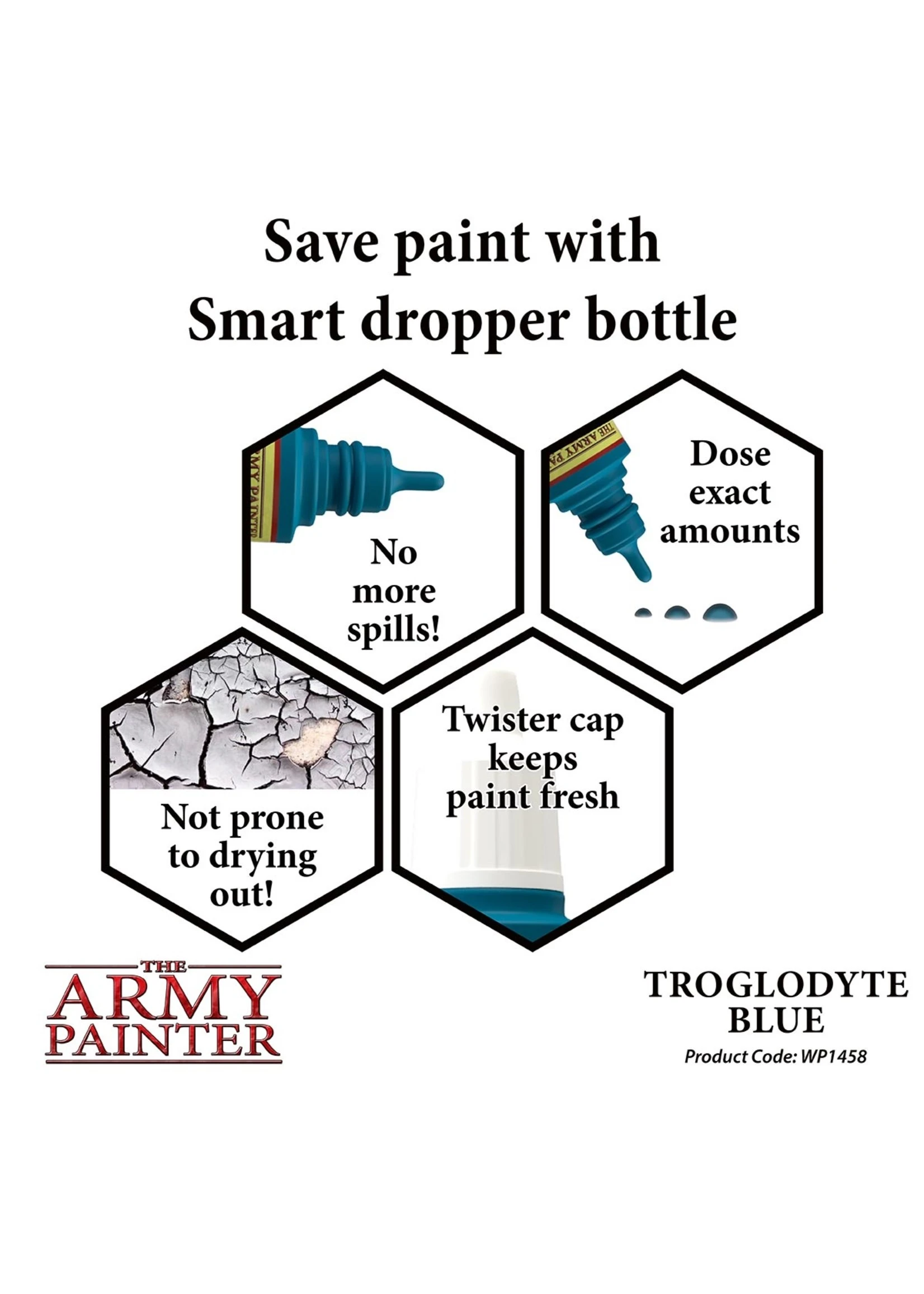 The Army Painter WP1458 - Troglodyte Blue 18ml Acrylic Paint 5 The Army Painter WP1458 - Troglodyte Blue 18ml Acrylic Paint - Image 3