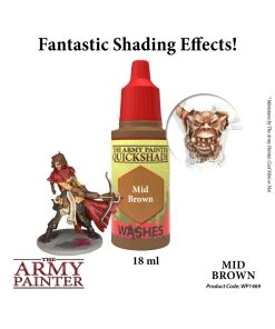Alternative view of The Army Painter WP1469 - Quickshade Mid Brown 18ml Wash